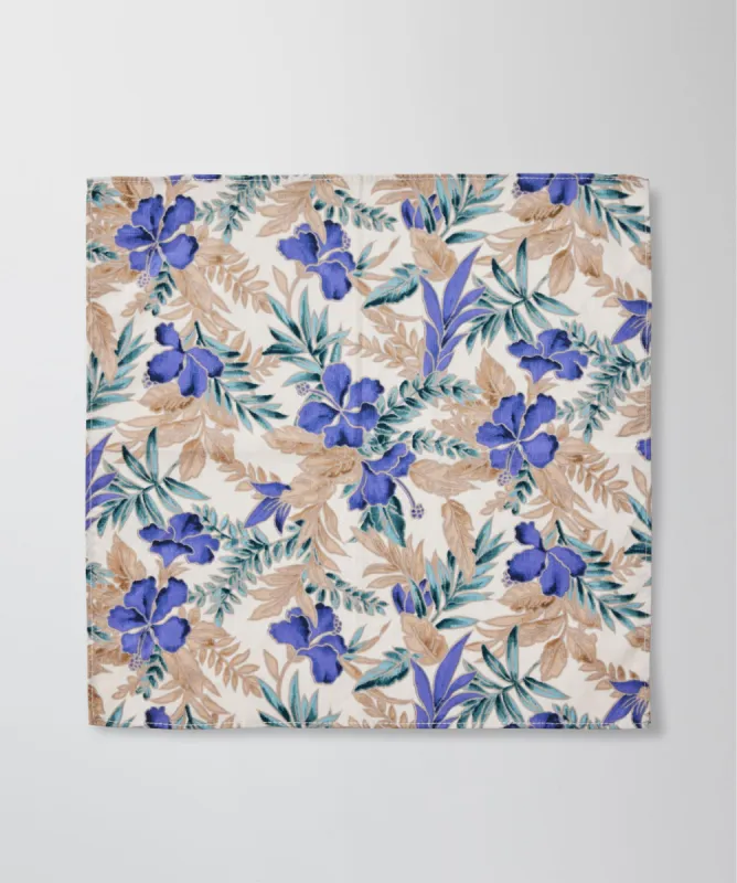 Floral Pocket Square - Natural sold by GAZMAN