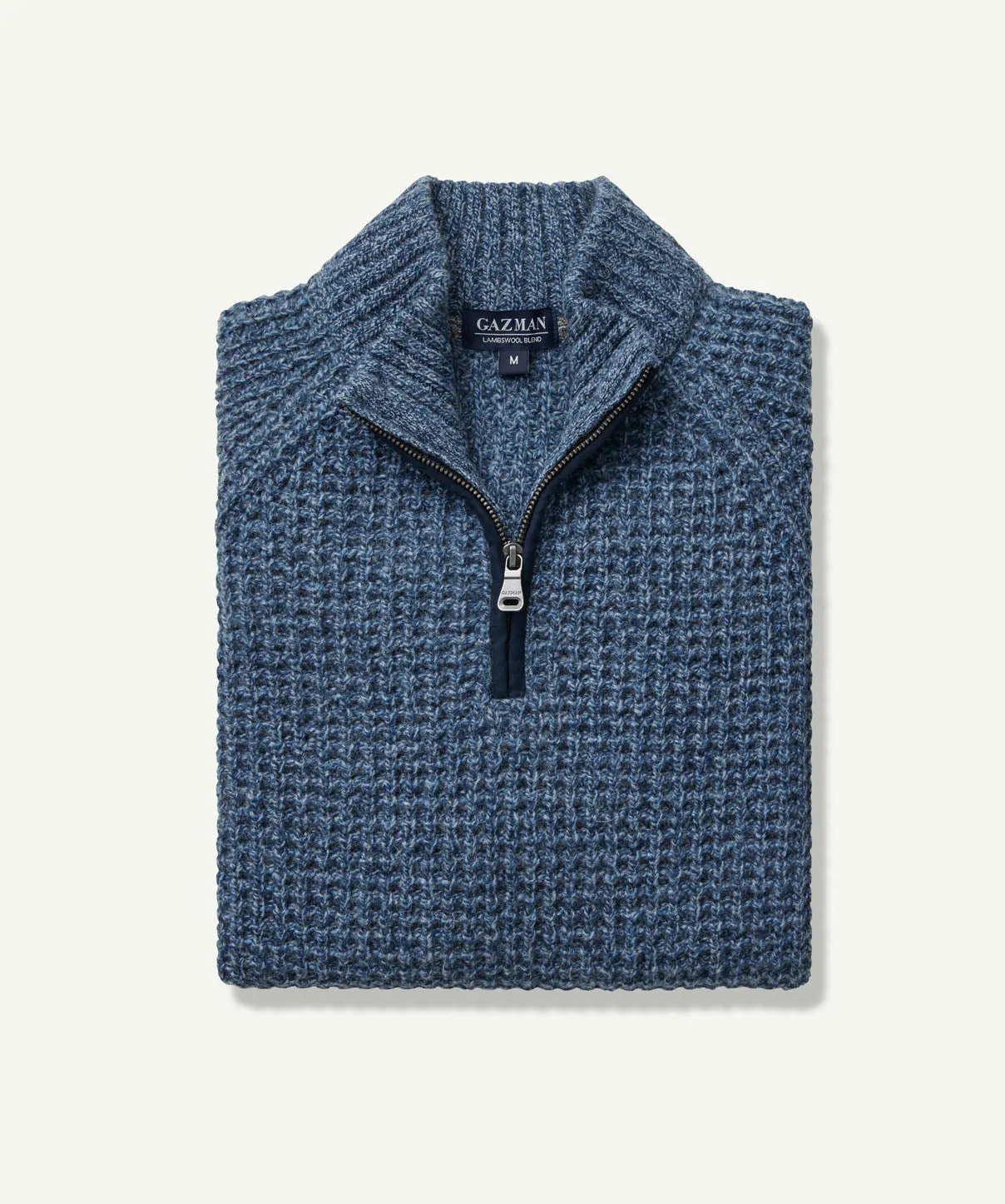 Tuck Wool Blend Half Zip Knit - Ink sold by GAZMAN product image thumbnail 2