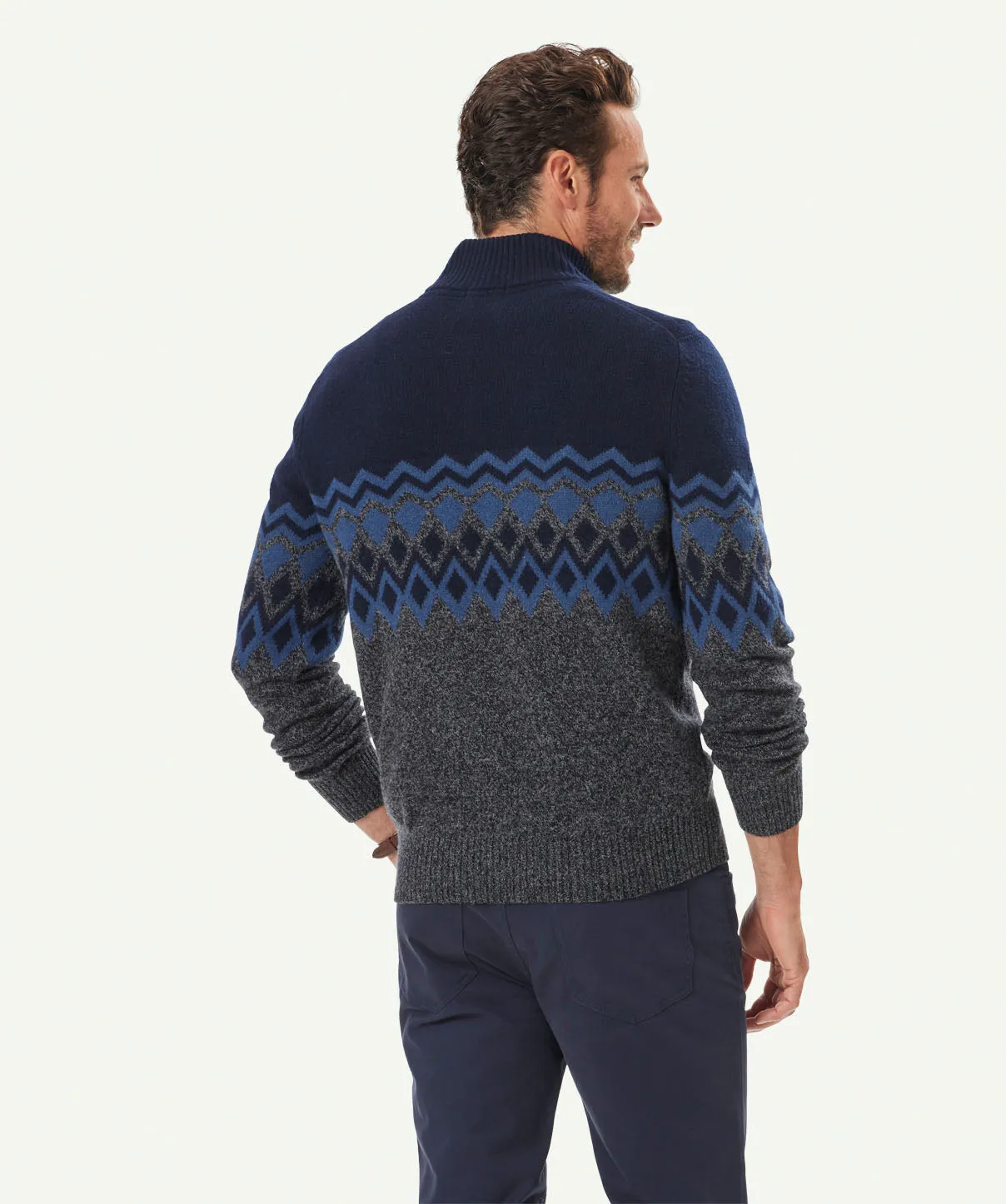 Wool Blend Fair Isle - Navy sold by GAZMAN product image thumbnail 3