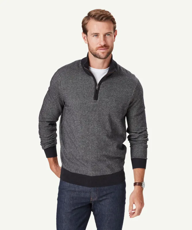 High Flex Half Zip Birdseye - Grey sold by GAZMAN