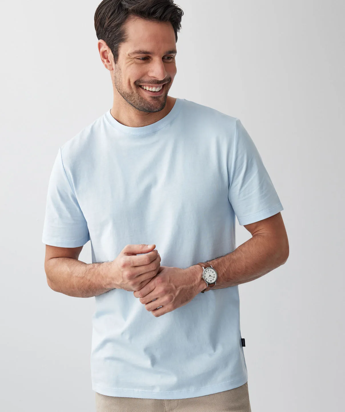 Basic Crew T-shirt - Sky Blue sold by GAZMAN product image thumbnail 4