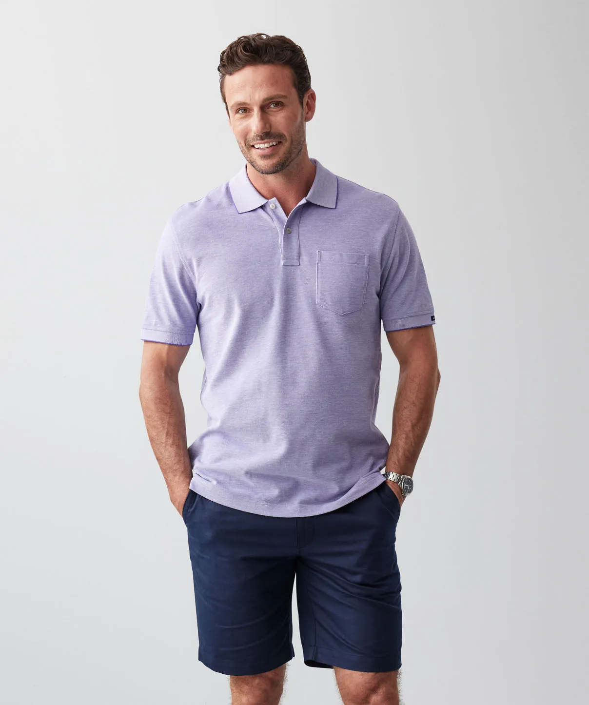 Oxford Pocket Polo - Violet sold by GAZMAN