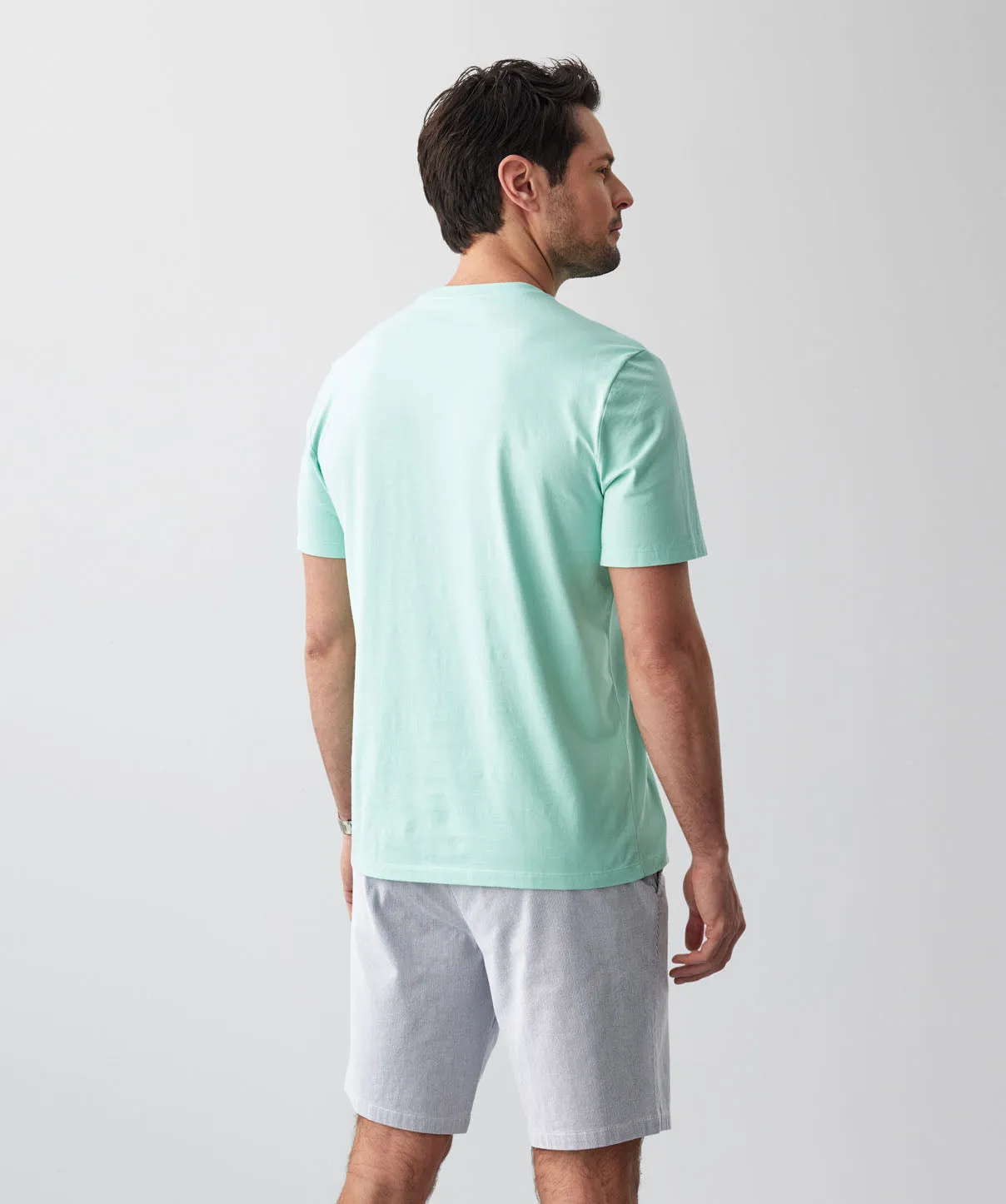 Basic Crew T-shirt - Aqua sold by GAZMAN product image thumbnail 3