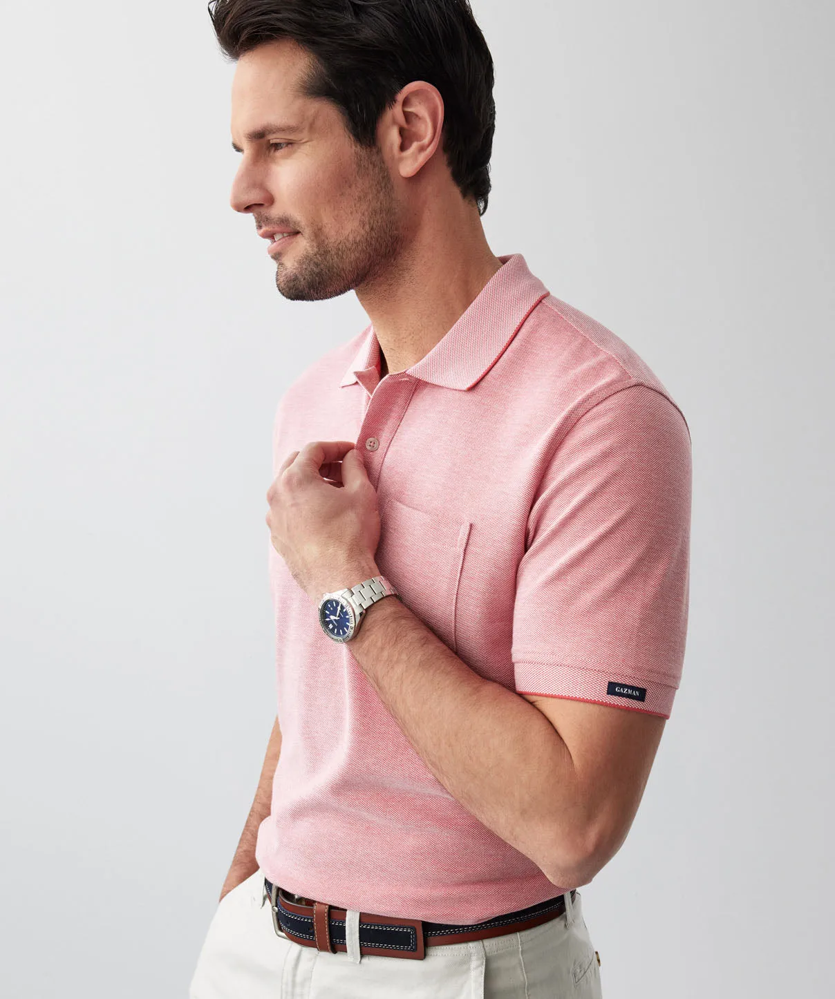 Oxford Pocket Polo - Watermelon sold by GAZMAN product image thumbnail 4