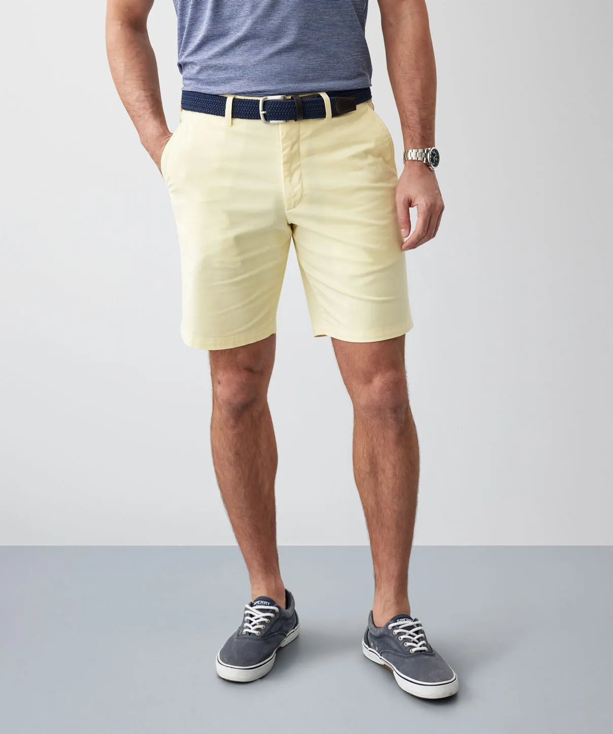 Comfort Twill Shorts - Pale Yellow sold by GAZMAN