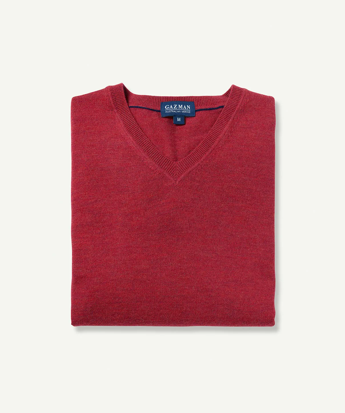 Merino V Neck Knit - Brick sold by GAZMAN product image thumbnail 2
