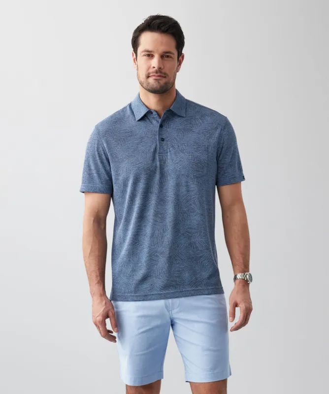 Fern Print Polo - Denim made by GAZMAN