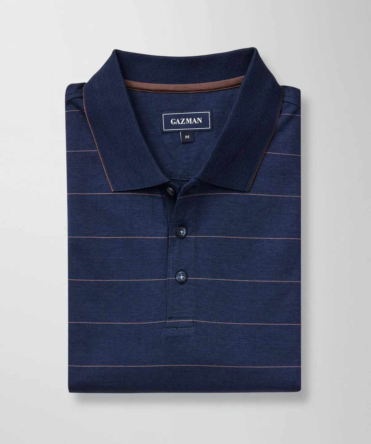 Smart Stripe Polo - Navy sold by GAZMAN product image thumbnail 2