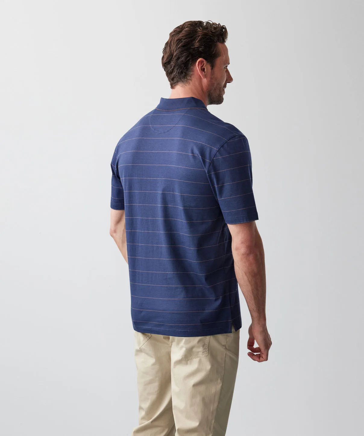 Smart Stripe Polo - Navy sold by GAZMAN product image thumbnail 3