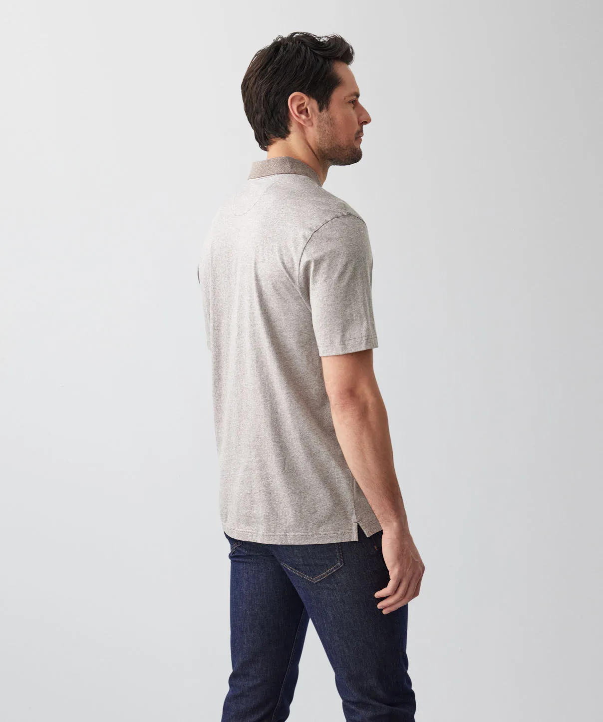 Smart Heather Polo - Taupe sold by GAZMAN product image thumbnail 3