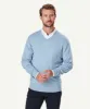 Merino V Neck Knit - Cloud sold by GAZMAN