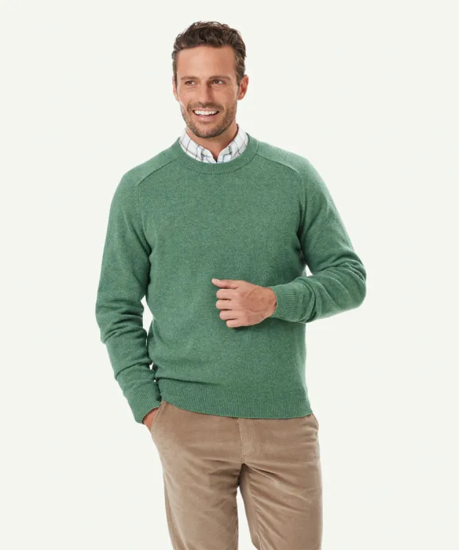 Lambswool Crew Neck Knit - Green sold by GAZMAN
