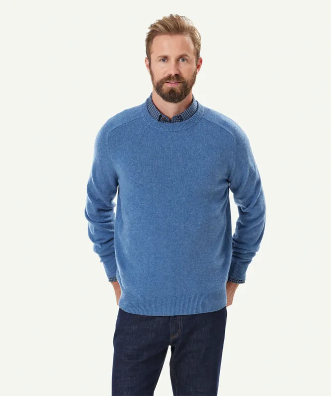 Lambswool Crew Neck Knit - Blue sold by GAZMAN