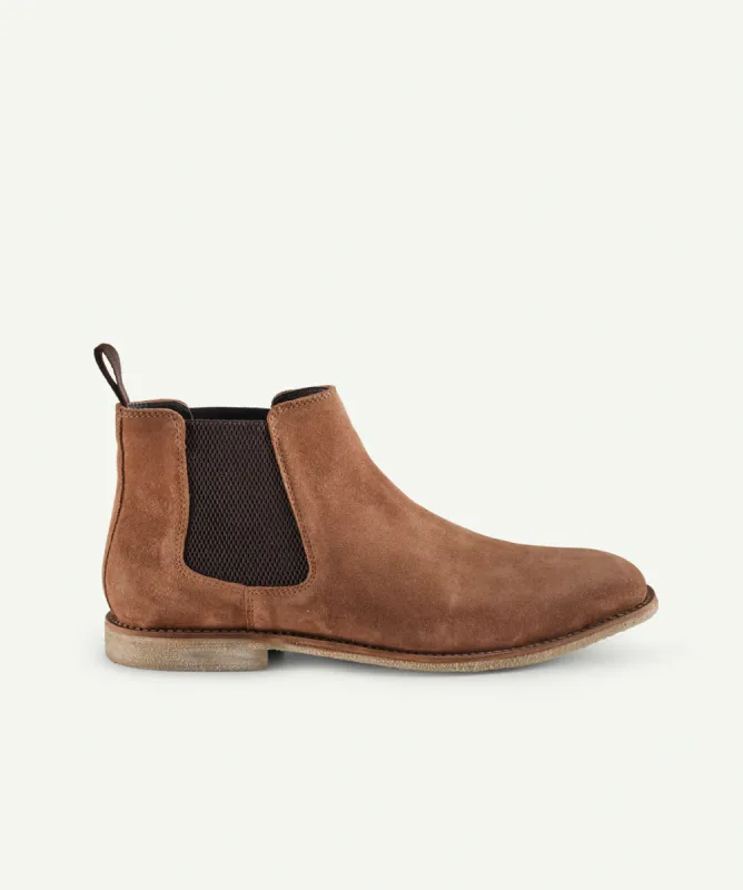 Suede Leather Chelsea Boot - Whiskey sold by GAZMAN