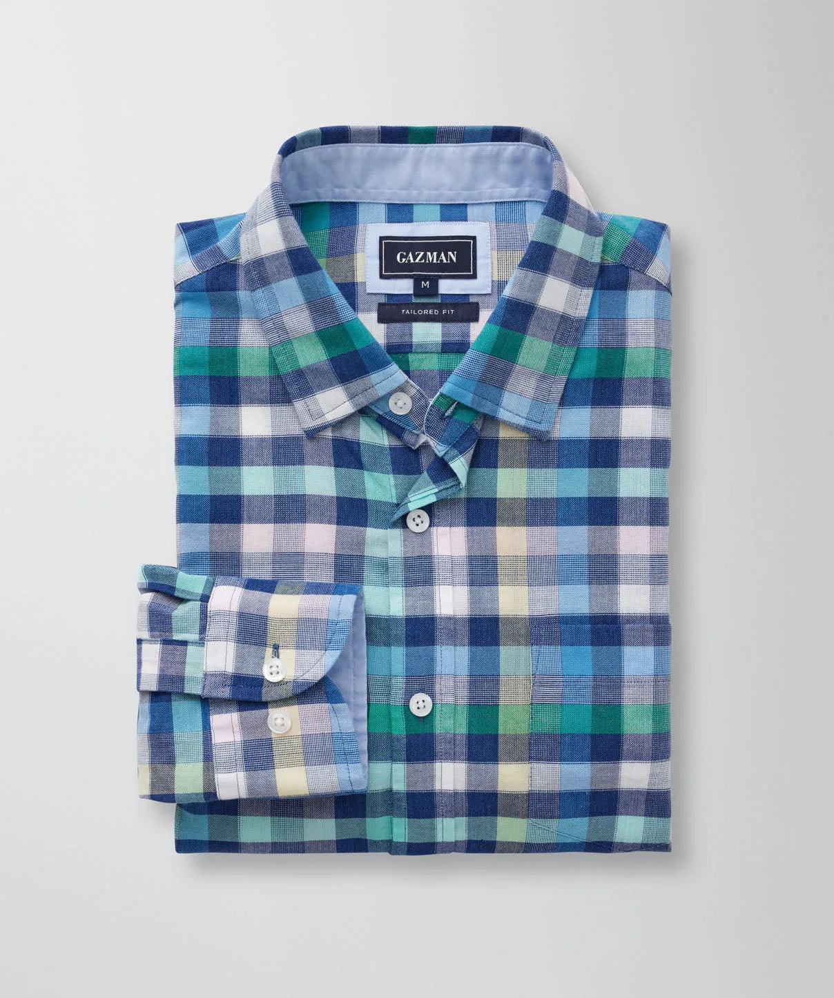 Tailored Casual Multi Check Long Sleeve Shirt - Multi Check sold by GAZMAN product image thumbnail 2