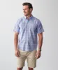 Casual Slub Check Short Sleeve Shirt - Blue sold by GAZMAN