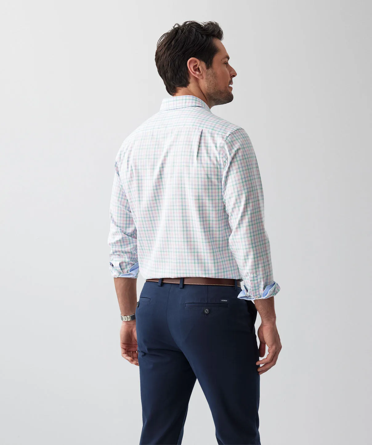 Easy Care Twill Multi Check Long Sleeve Shirt - Multi Check sold by GAZMAN product image thumbnail 3