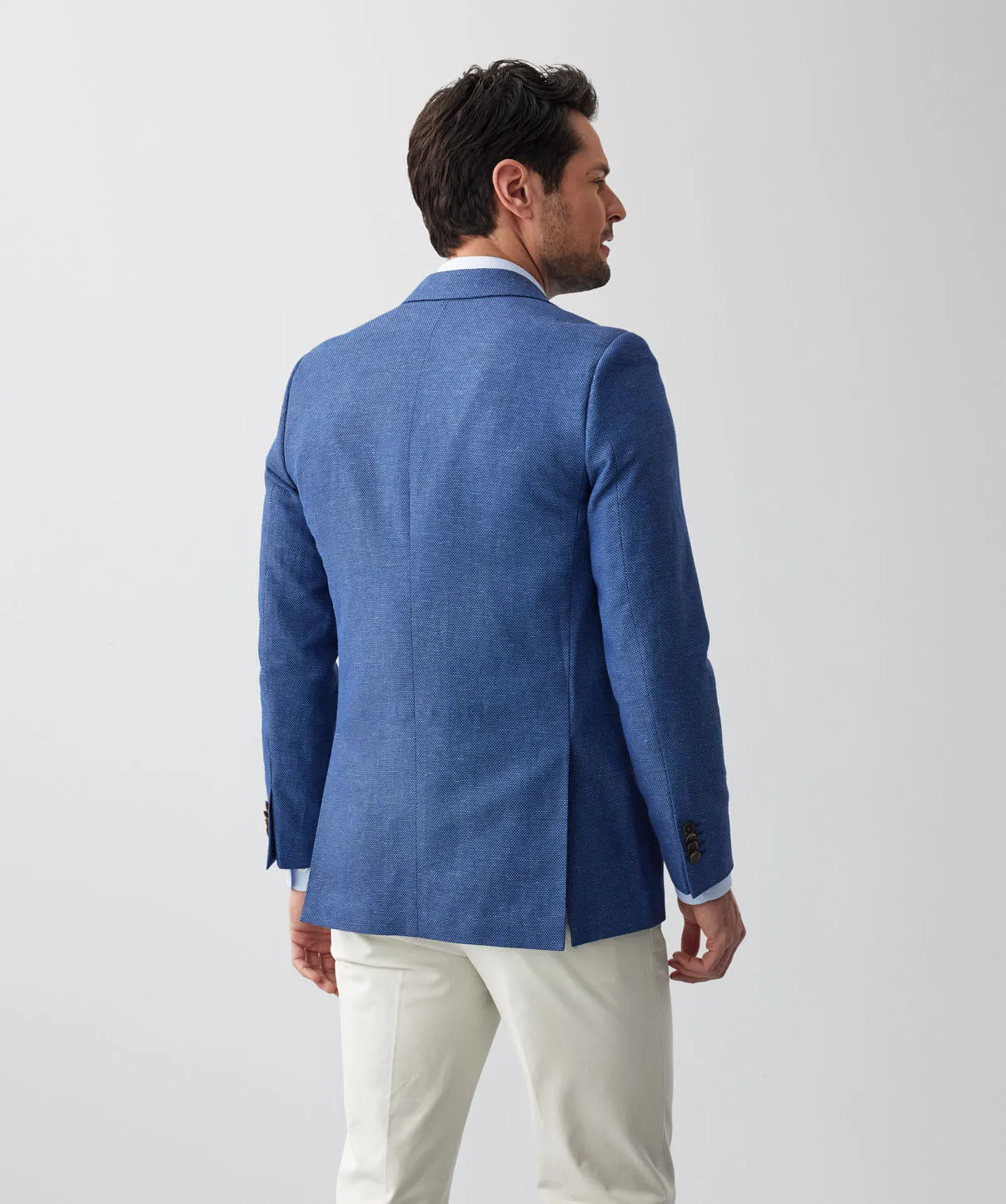 Cotton Linen Dobby Sports Jacket - Cobalt sold by GAZMAN product image thumbnail 2