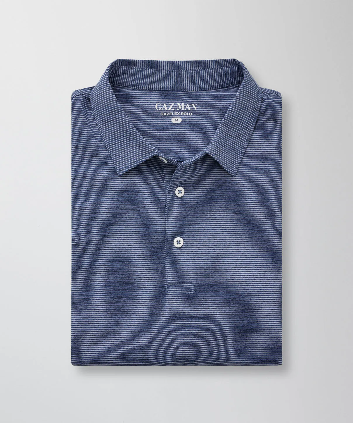 GAZFLEX Mini Stripe Polo - Navy sold by GAZMAN