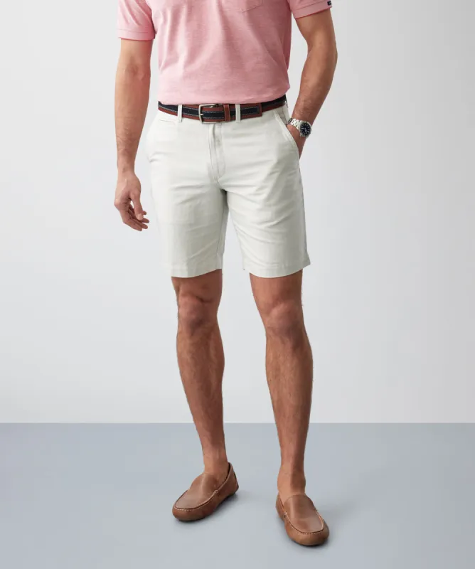 Linen Blend Shorts - Stone sold by GAZMAN