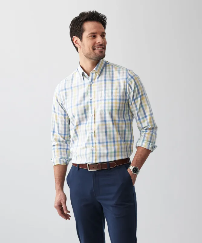 Easy Care Melange Check Long Sleeve Shirt - Multi Check sold by GAZMAN