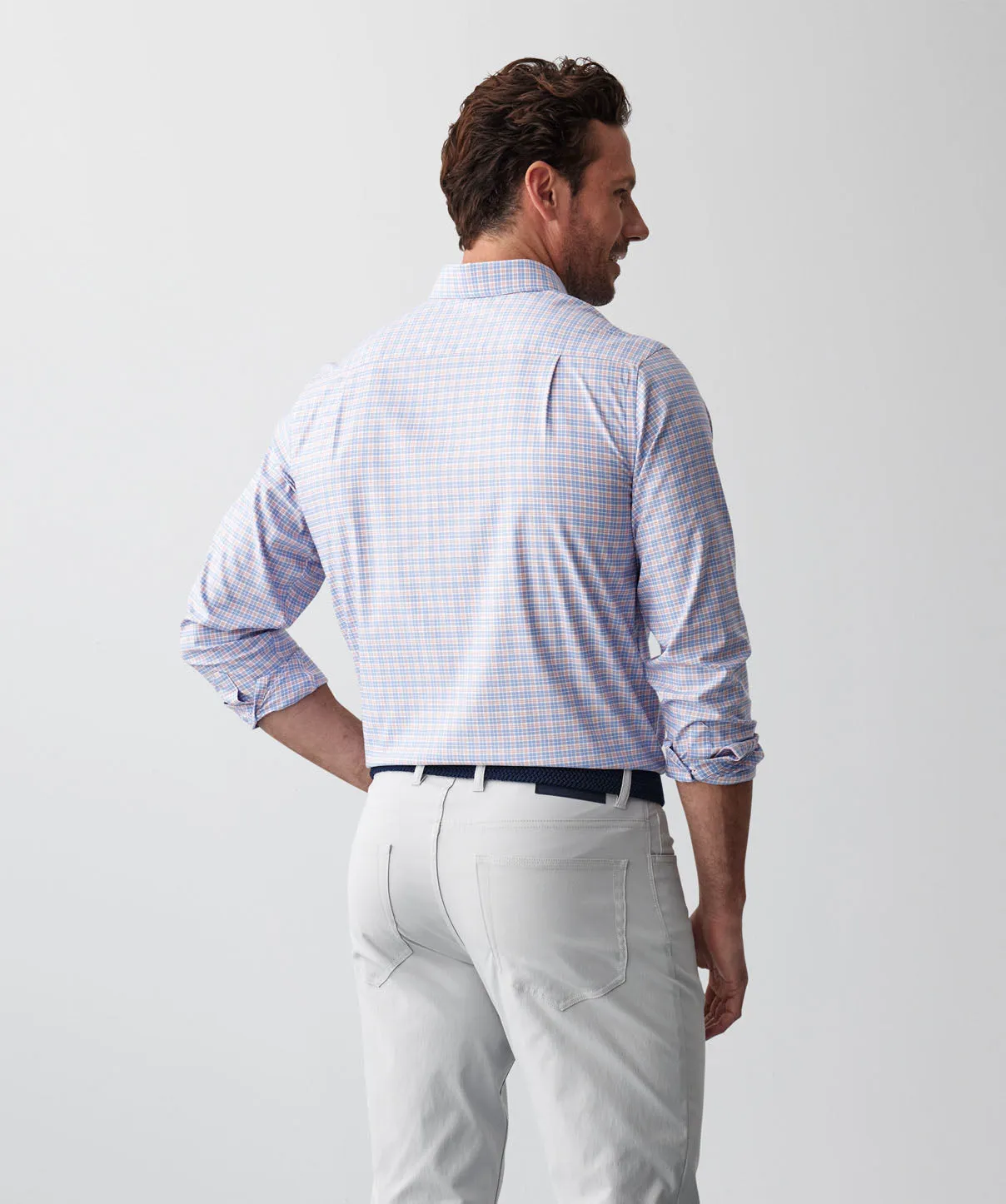 GAZFLEX Performance Multi Check Long Sleeve Shirt - Blue sold by GAZMAN product image thumbnail 3