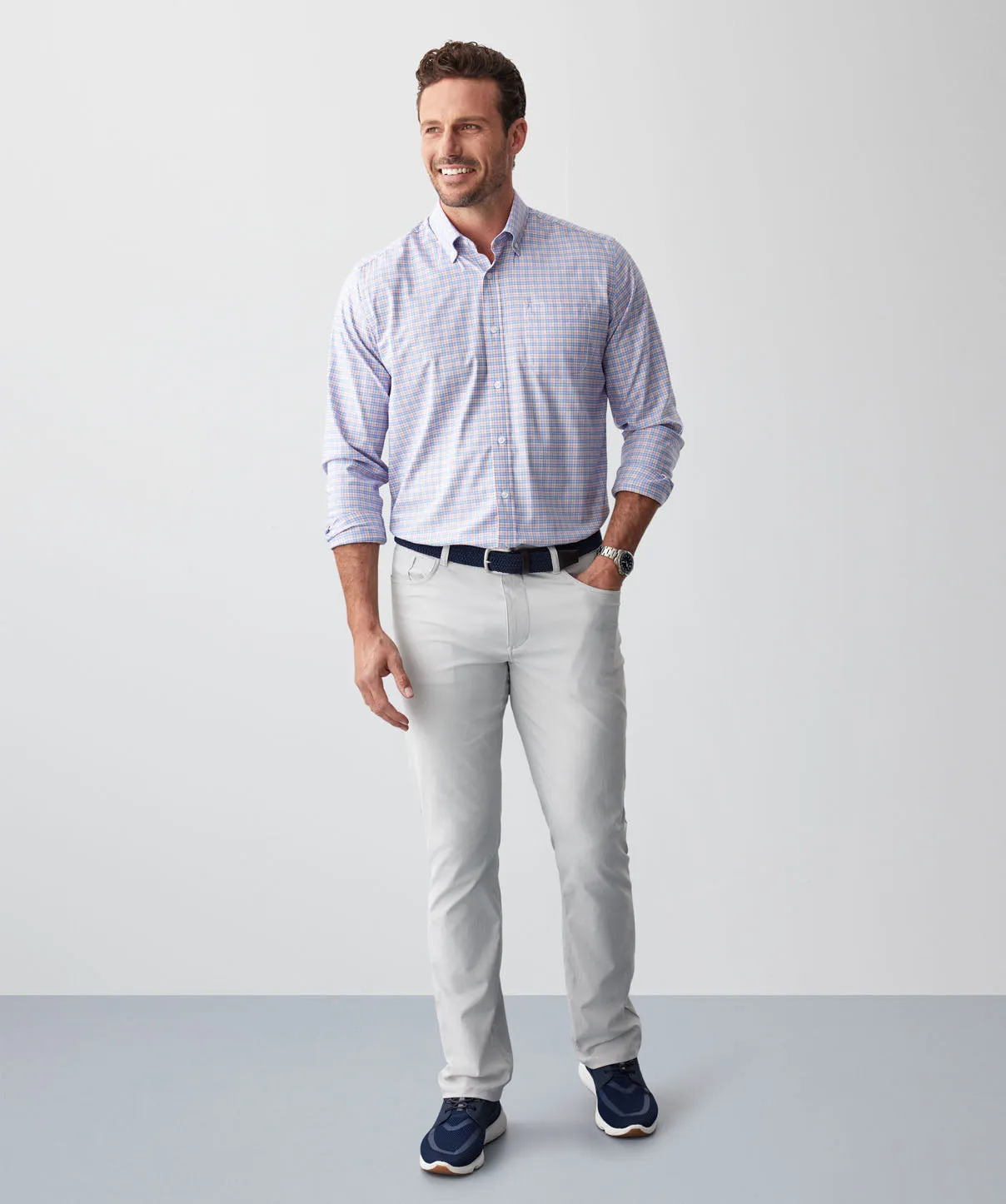 GAZFLEX Performance Multi Check Long Sleeve Shirt - Blue sold by GAZMAN product image thumbnail 5