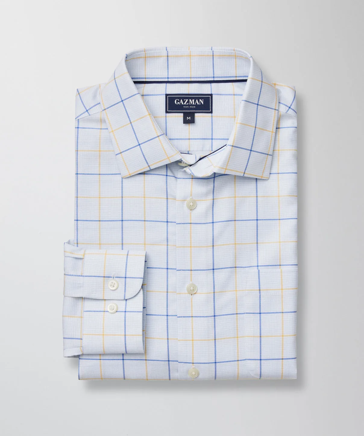 Non-Iron Twill Check Long Sleeve Shirt - Sky Blue sold by GAZMAN product image thumbnail 2