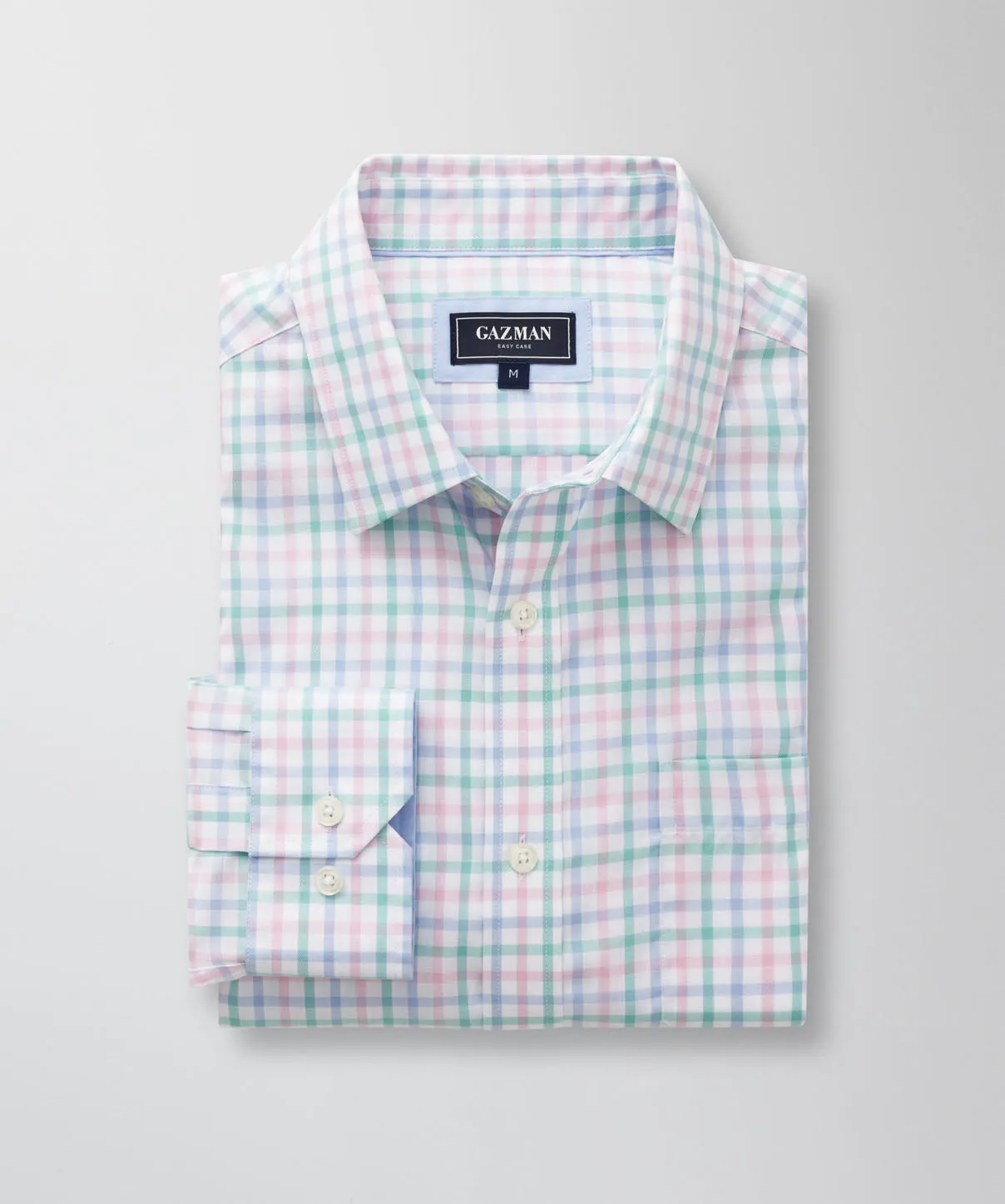 Easy Care Twill Multi Check Long Sleeve Shirt - Multi Check sold by GAZMAN product image thumbnail 2