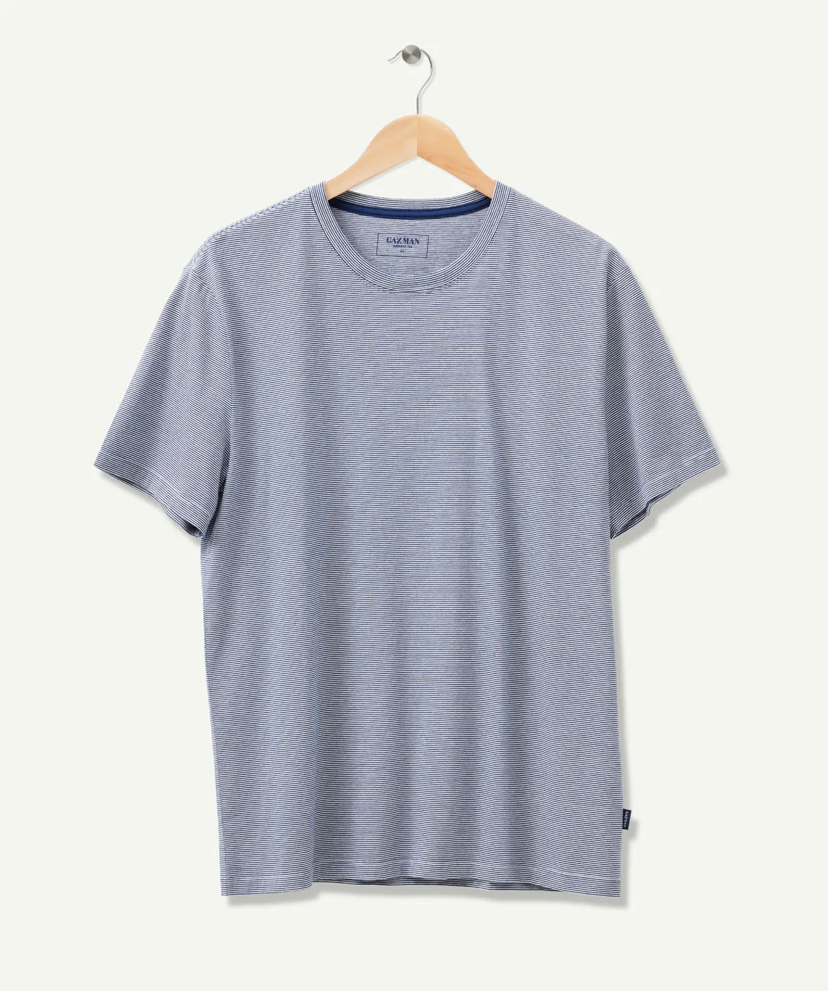 Weekend Stripe Crew T-shirt - Navy sold by GAZMAN product image thumbnail 3