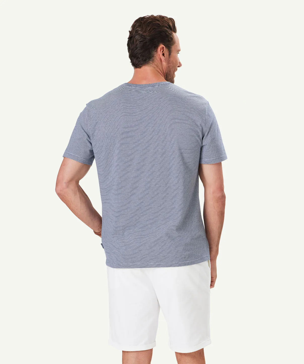 Weekend Stripe Crew T-shirt - Navy sold by GAZMAN product image thumbnail 5