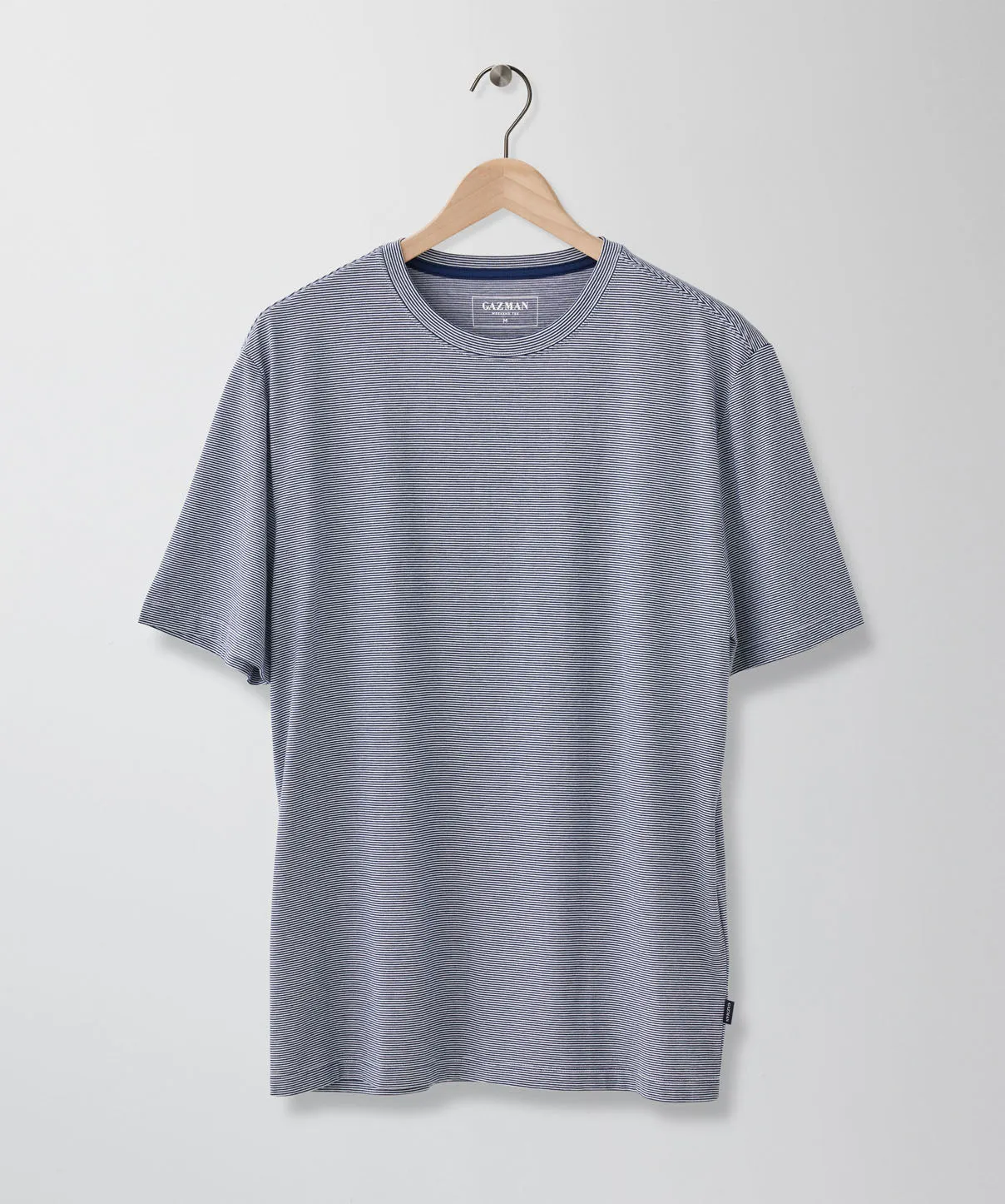 Weekend Stripe Crew T-shirt - Navy sold by GAZMAN product image thumbnail 4