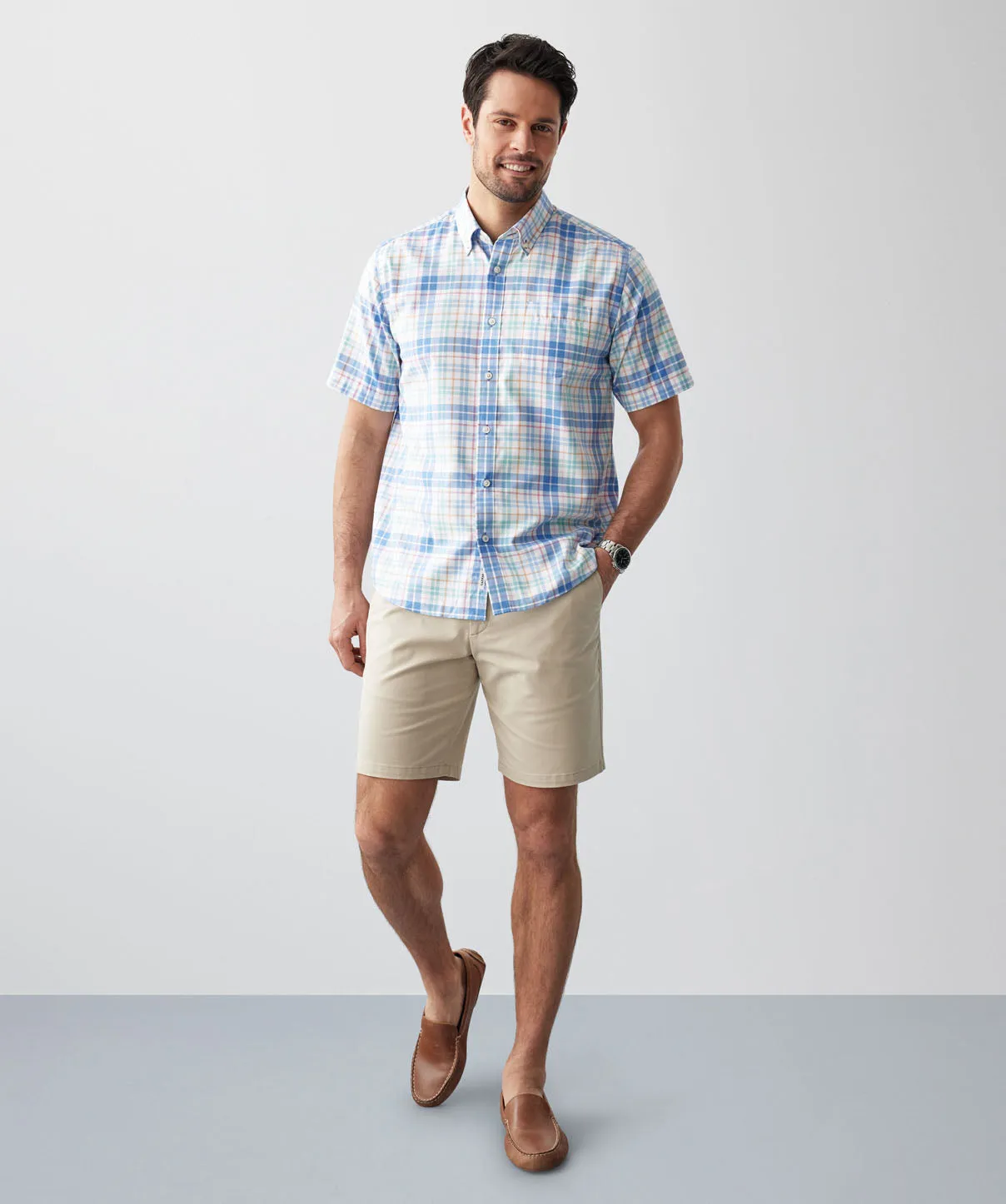Easy Care Multi Check Short Sleeve Shirt - Multi Check sold by GAZMAN product image thumbnail 5