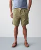 Drawstring Linen Blend Shorts - Moss sold by GAZMAN