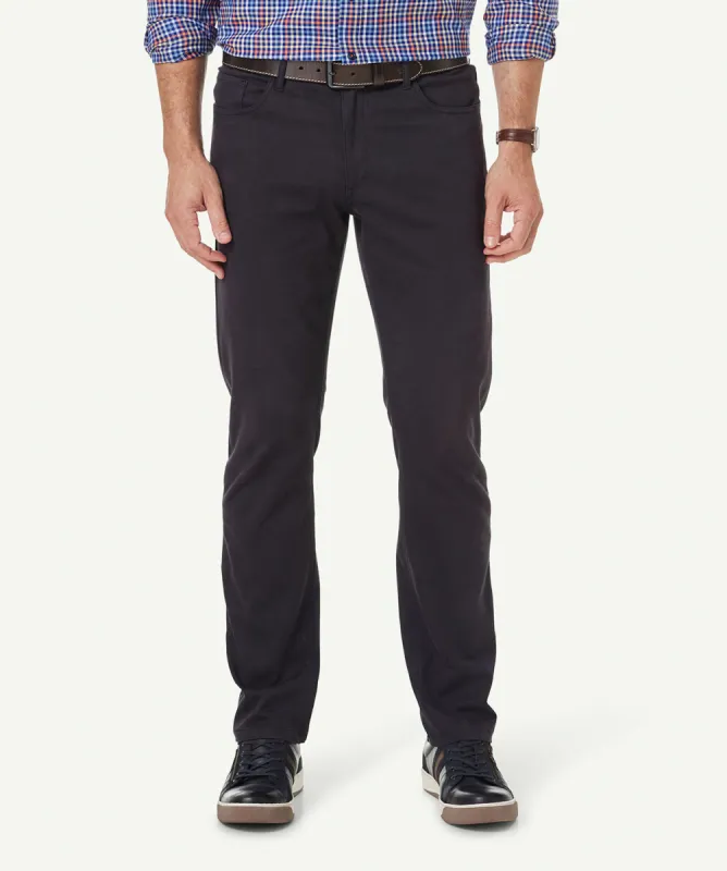 Stretch Bedford Cord Pants - Charcoal sold by GAZMAN