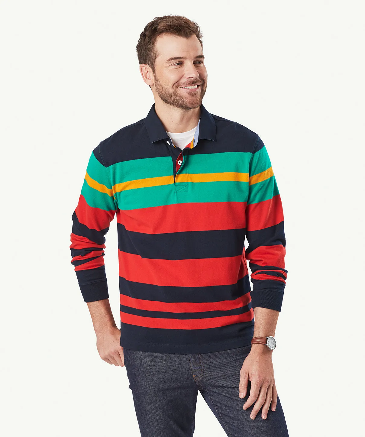 Multi Stripe Rugby Jumper - Multi Stripe sold by GAZMAN