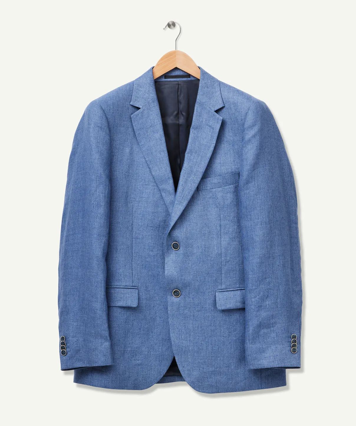 Pure Linen Textured Weave Sports Jacket - Blue sold by GAZMAN product image thumbnail 2