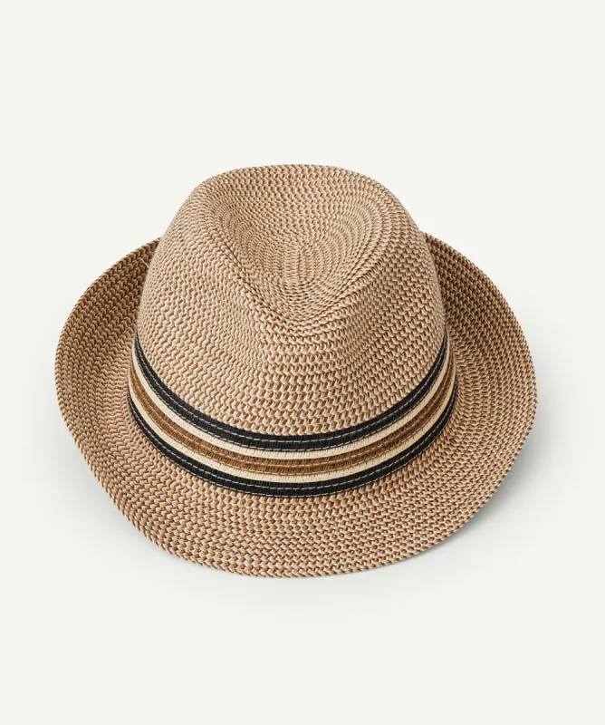 Paper Braid Fedora Hat - Moccha sold by GAZMAN