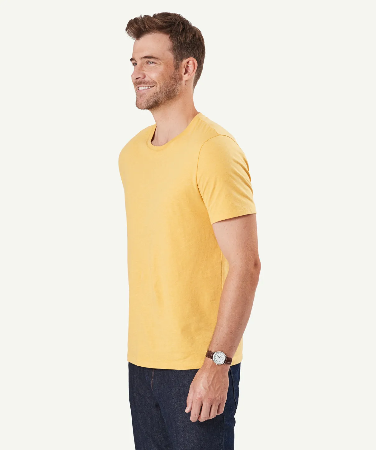 Basic Crew T-shirt - Golden Yellow sold by GAZMAN product image thumbnail 5