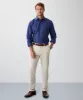 Tailored Non-Iron Dobby Plain Long Sleeve Shirt - Navy sold by GAZMAN