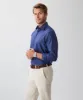 Tailored Non-Iron Dobby Plain Long Sleeve Shirt - Navy sold by GAZMAN