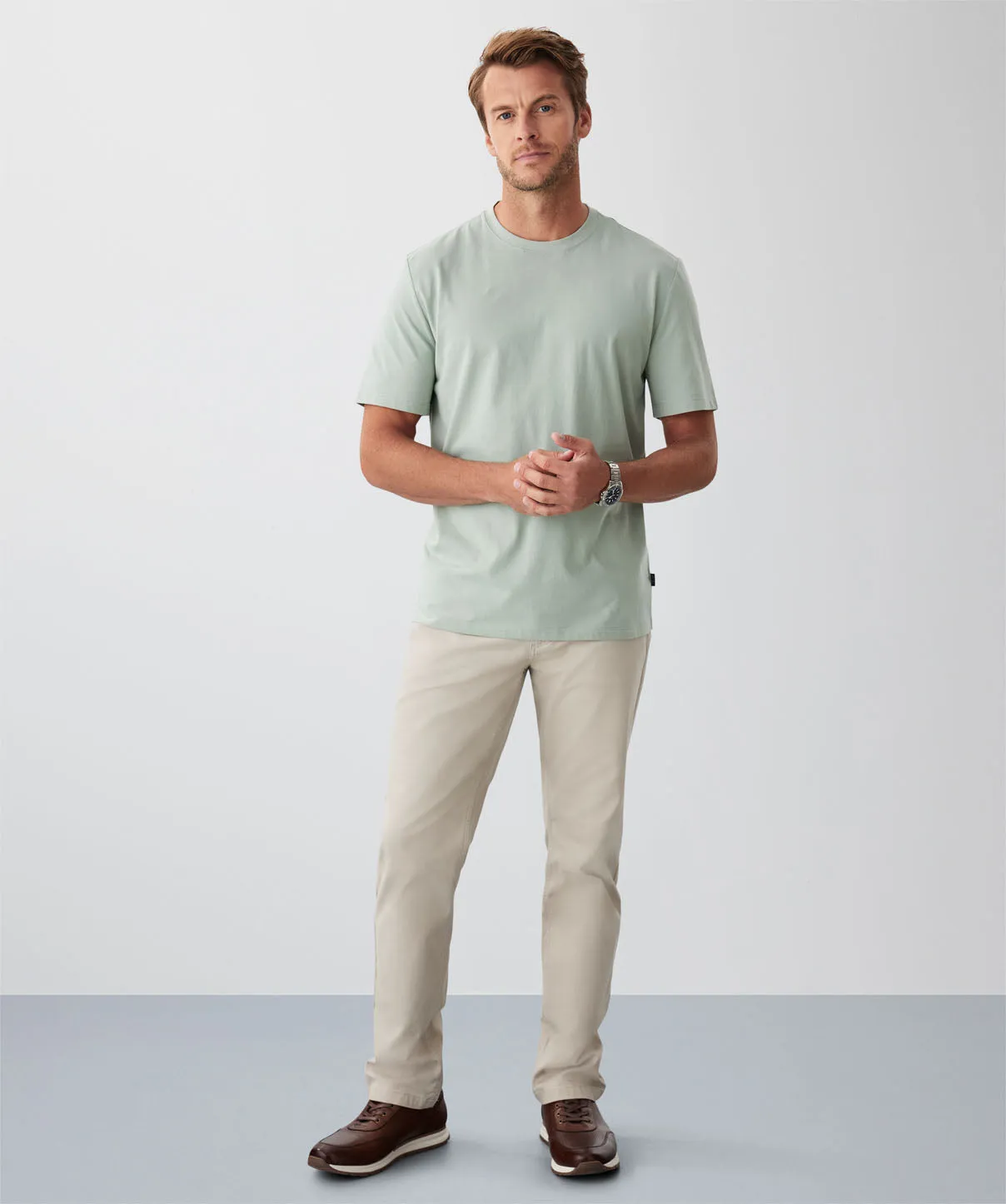 Basic Crew T-Shirt - Sage sold by GAZMAN product image thumbnail 4