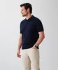 Textured Knit Polo - Navy sold by GAZMAN