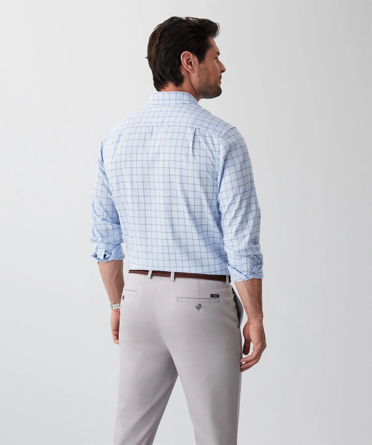 Easy Care Twill Check Long Sleeve Shirt - Blue sold by GAZMAN product image thumbnail 2