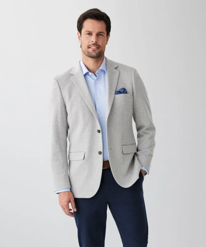 Performance Houndstooth Sports Jacket - Grey sold by GAZMAN