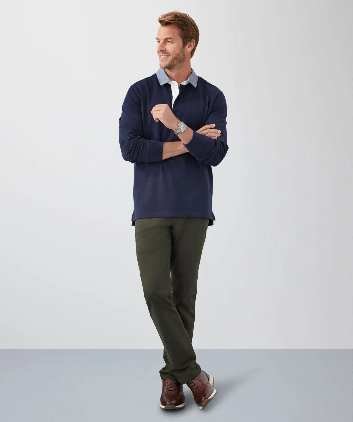 Classic Plain Rugby Jumper - Navy sold by GAZMAN product image thumbnail 4