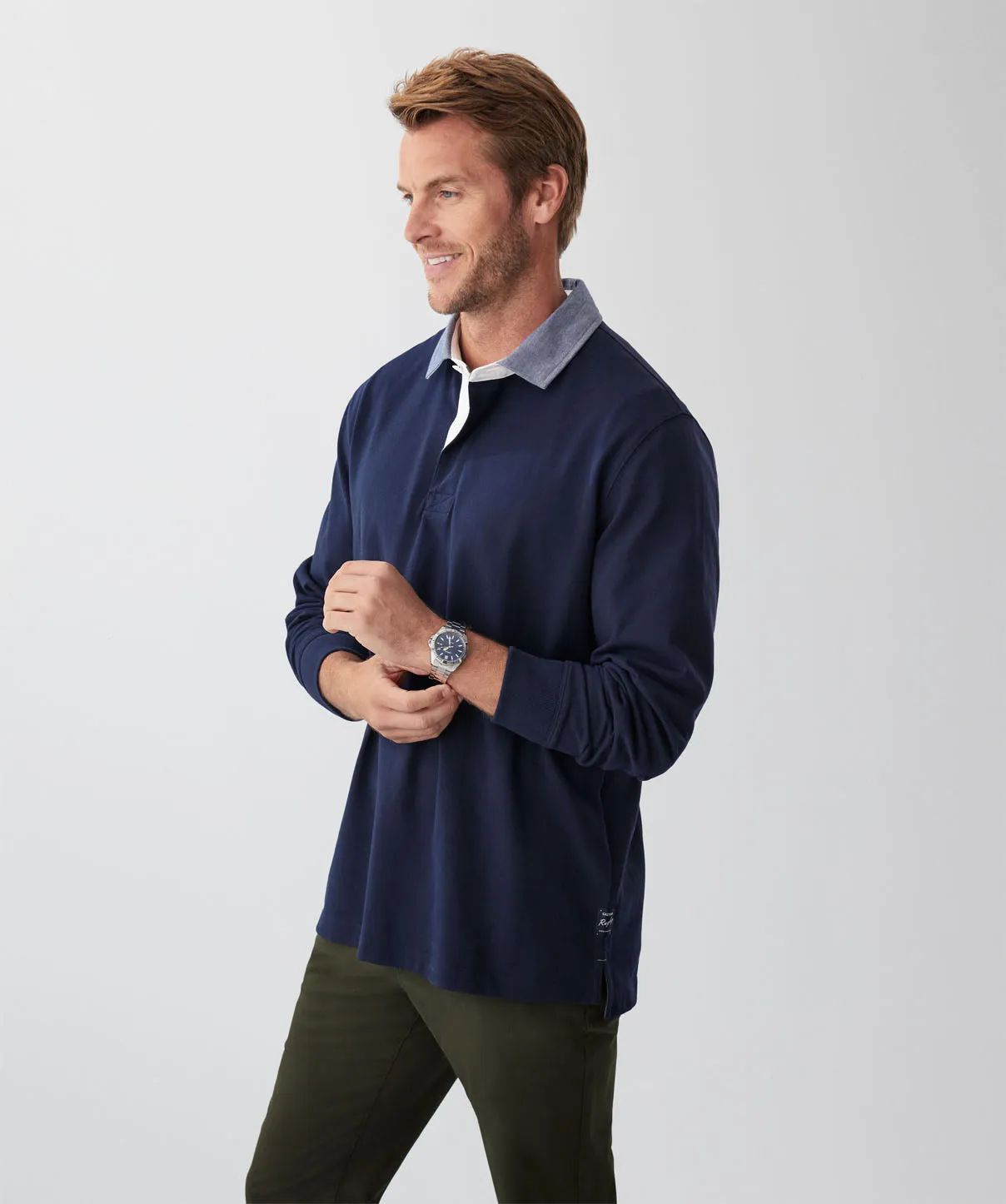 Classic Plain Rugby Jumper - Navy sold by GAZMAN product image thumbnail 5
