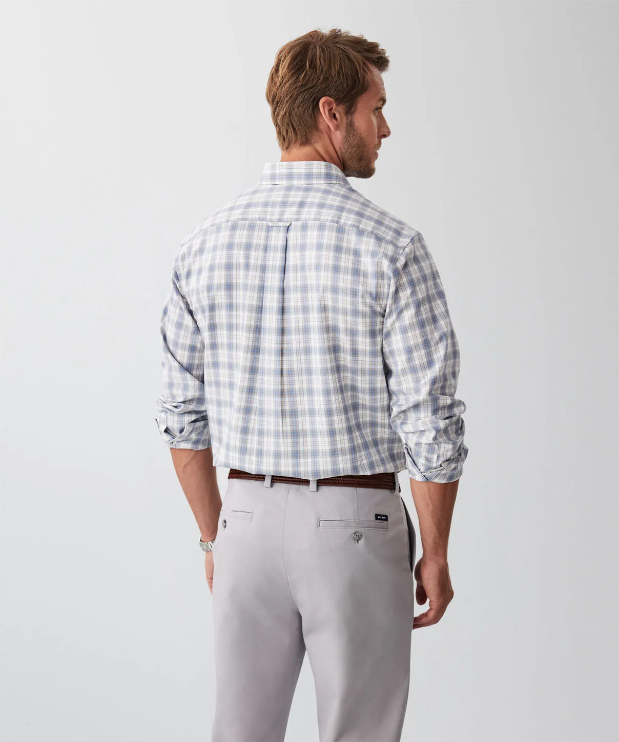 Easy Care Twill Check Long Sleeve Shirt - Grey sold by GAZMAN product image thumbnail 2