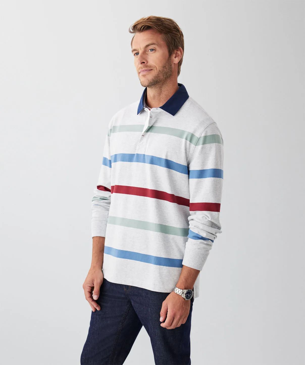 Multi Breton Stripe Rugby Jumper - Multi Stripe sold by GAZMAN product image thumbnail 5