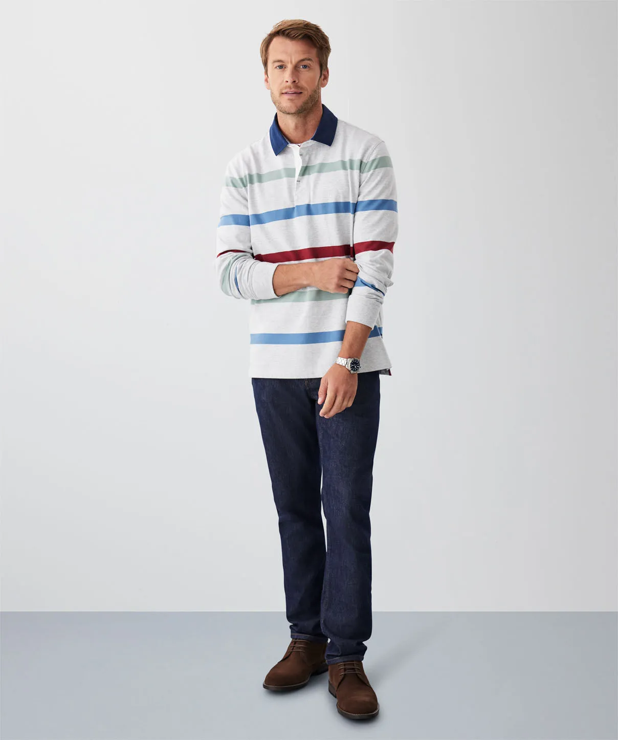 Multi Breton Stripe Rugby Jumper - Multi Stripe sold by GAZMAN product image thumbnail 4